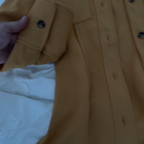 NWT ZARA FITTED KNIT SHIRT thick shacket shirt jacket xs marigold - Picture 5 of 11